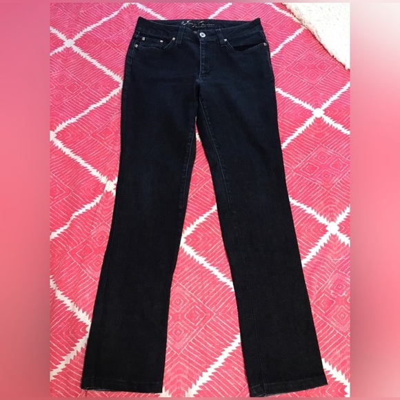 Women’s Y2k Juicy Dark Wash J Pocket Jeans Sz 28 - Picture 2 of 5